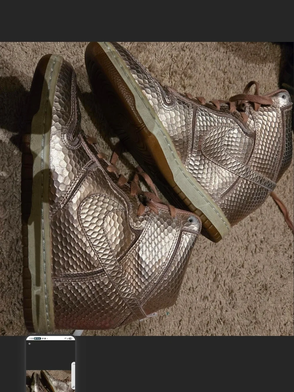 Nike Metallic Rose High-Top Sneakers